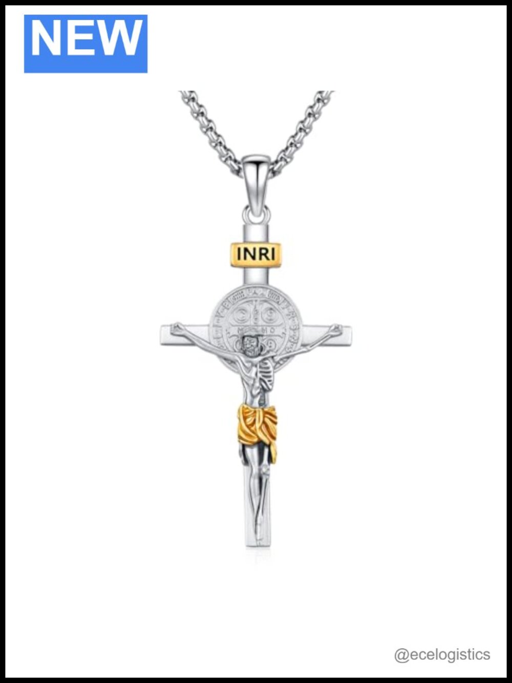 14K Gold Plating Celtic Cross Necklace 925 Sterling Silver Celtic Tree of Life